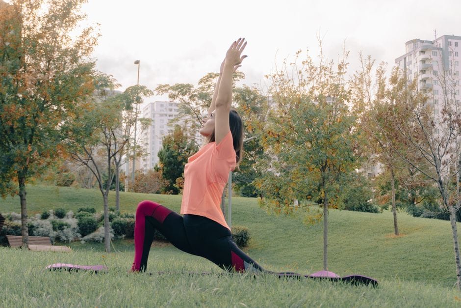 A kneeling hip-flexor stretch