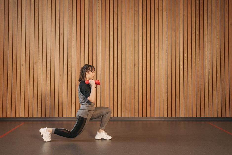 Walking lunges as part of a dynamic warm-up