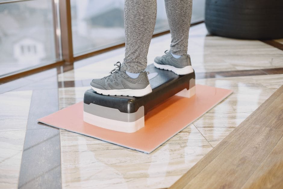 Compact mini stepper cardio machine stored in a small apartment